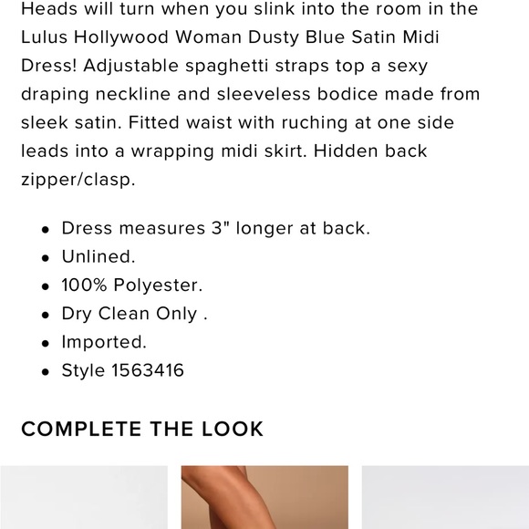 Hollywood Satin Midi Dress - Picture 15 of 15